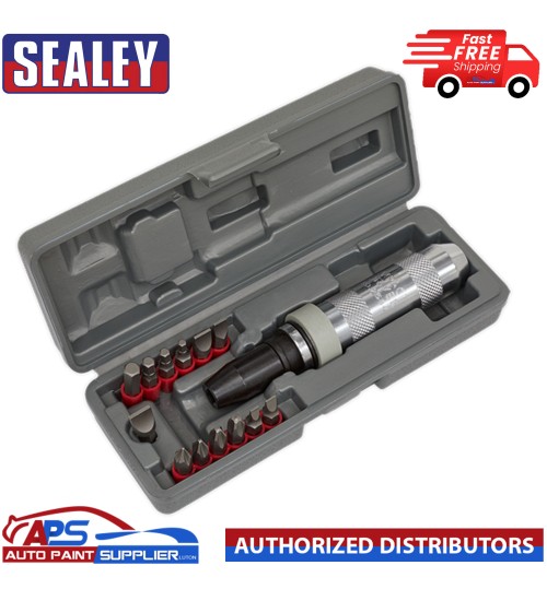 Sealey Premier AK208 Impact Screwdriver Driver Set 13 Bits 1/2" Sq Dv Pro Tool